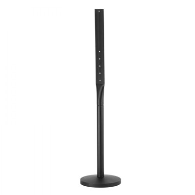 Cast Iron Sign Post, 4 ft Portable Heavy Duty Steel Post Sign Holder with Hard Plastic Base & Wheels, U-Channel Sign Stand for Garden, Courtyard, Farm or Traffic Intersection, Black