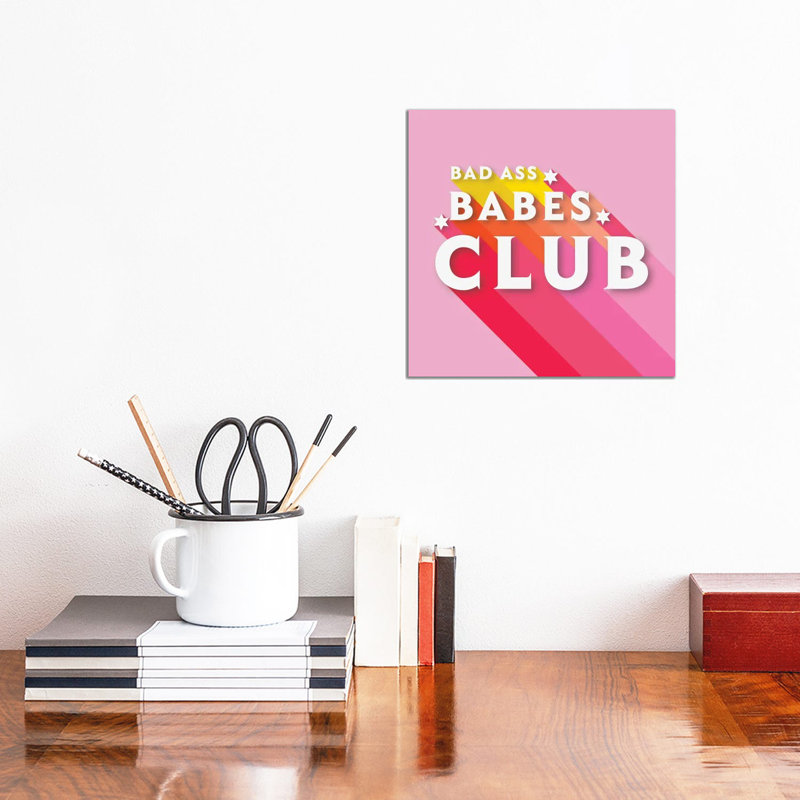 Bad Ass Babes Club by Show Me Mars - Gallery-Wrapped Canvas Giclée on Canvas, 30.48 cm H x 30.48 cm W, Canvas