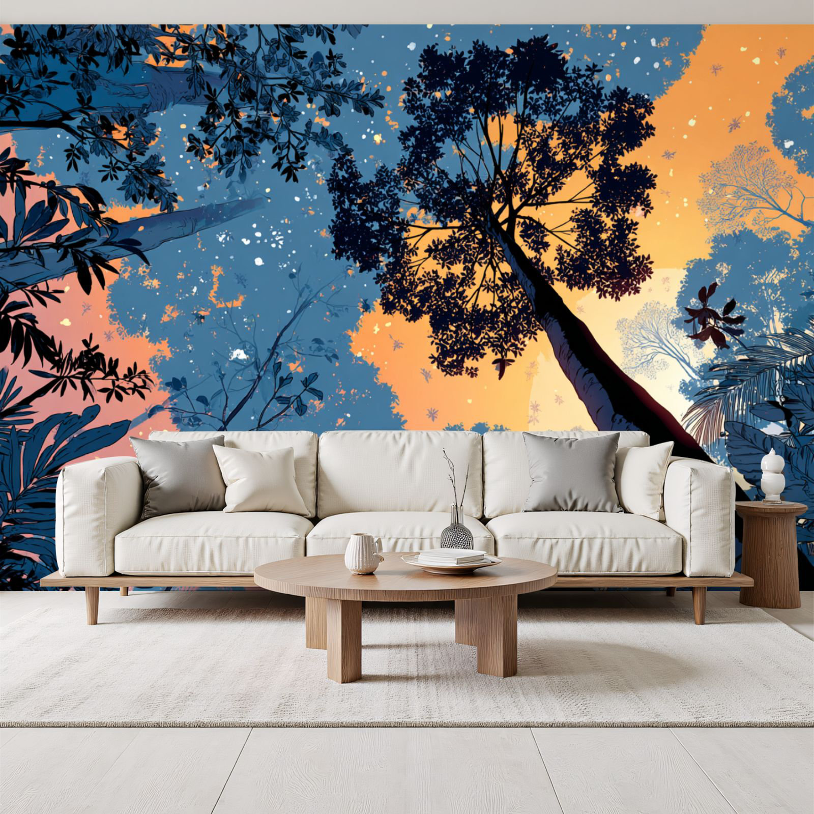 Red Barrel Studio Rainforest Peel and Stick Wallpaper Golden Sunset ...