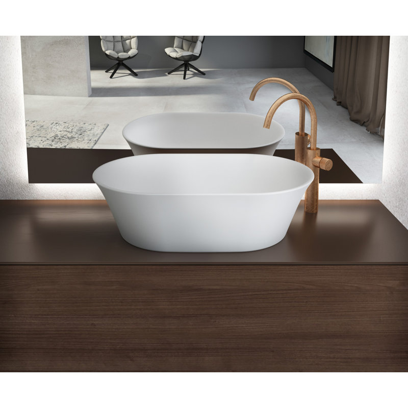 CasaDiVanna Fiori 640mm L x 400mm W Marble Oval Sink