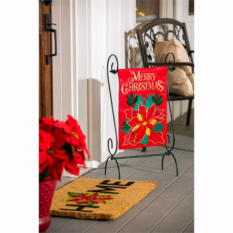 Drapeau de jardin Dreadnought Christmas Poinsettia