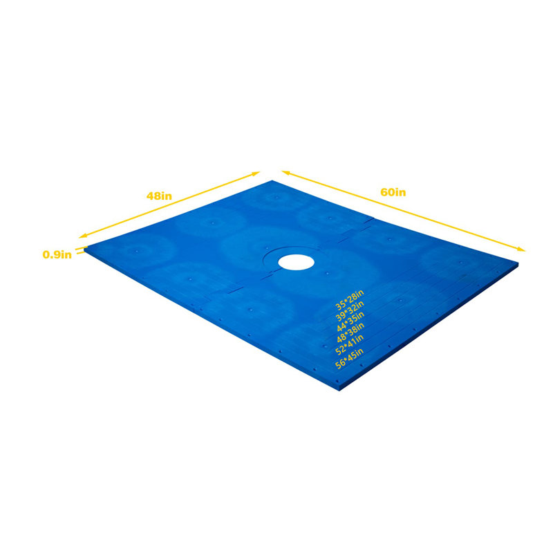 Base de douche à découper 60 x 48 po Uni-green 2 pièces UGDP002