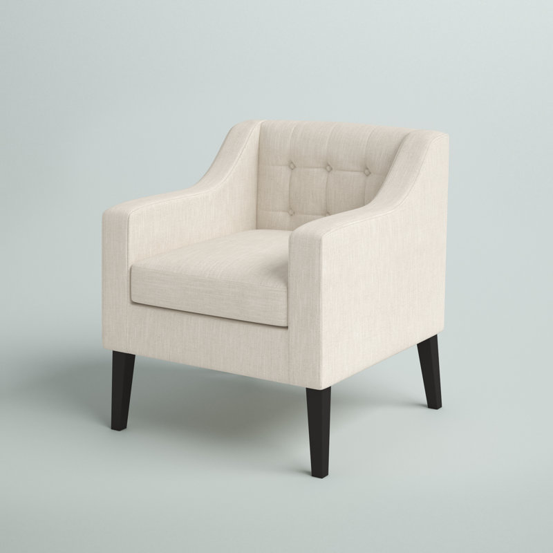 Fauteuil capitonné Bohannon, Beige foncé