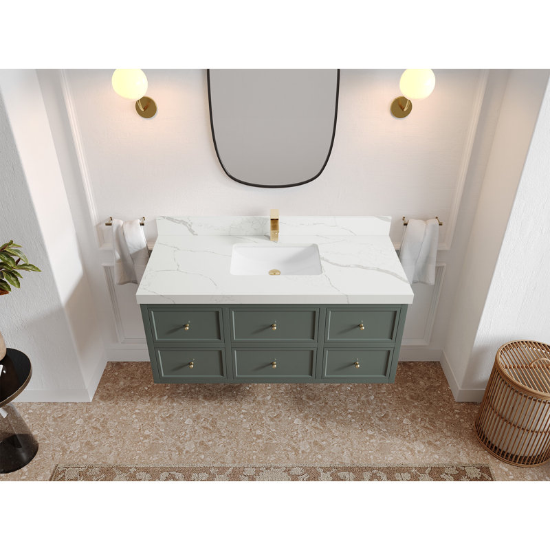 Ensemble de meuble-lavabo simple 48 po Roswell, Calacatta Laza