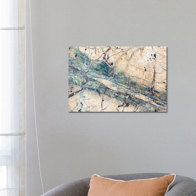 Usa, California. Detail Of Cut Slab Of Marble Rock. 1 Piece Wrapped Canvas Painting