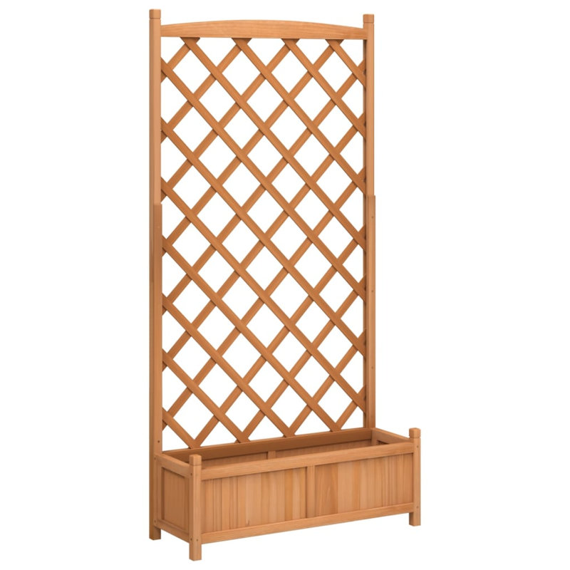 Wood Pot Planter, 70.9" H x 35.4" W x 13.8" D, Brown