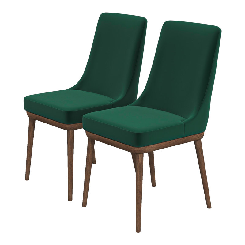 Ensemble de 2 chaises de salle à manger Kate Mid-Century, Vert