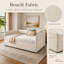 Lit de jour grand rembourré avec 2 tiroirs de rangement Bouclé, beige-1693005048