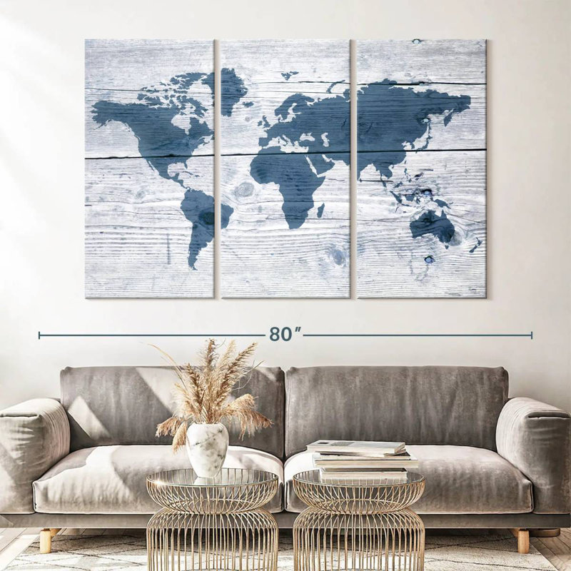 'Wooden World II, 42" H x 65" W