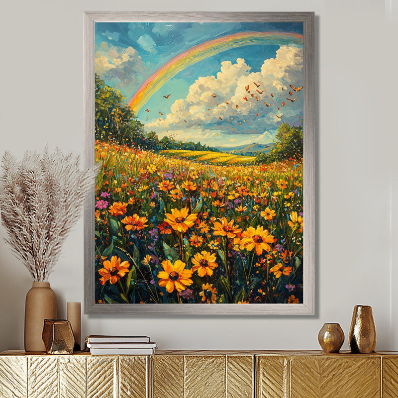 Décoration murale Beeley - Paysages, H 32 po x l 16 po, Argent argent, Reproduction encadrée d'une seule photo