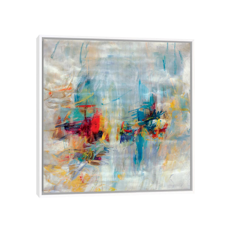 Reproduction d’art « New décennie » par Julian Spencer, Pas de tapis, H 26 po x l 26 po x 1,5 po, Toile blanche encadrée