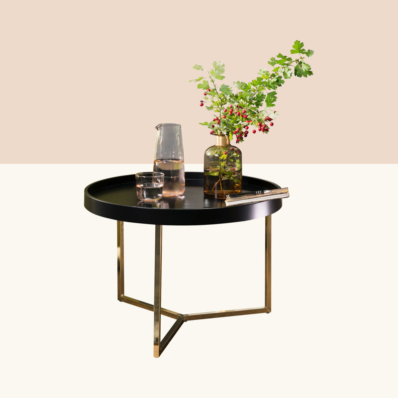Helen Frame Coffee Table, Gold/Black