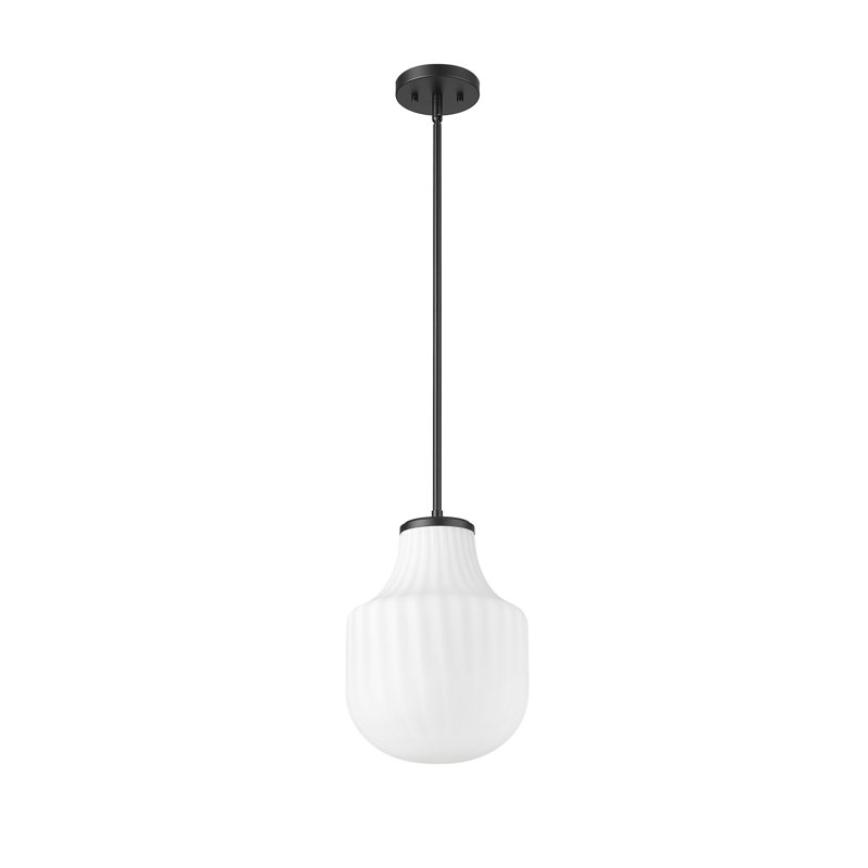 Luminaire suspendu 1 lumière Burstyn, Noir mat
