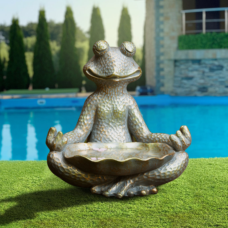 Statue bronze de grenouille de yoga MGO