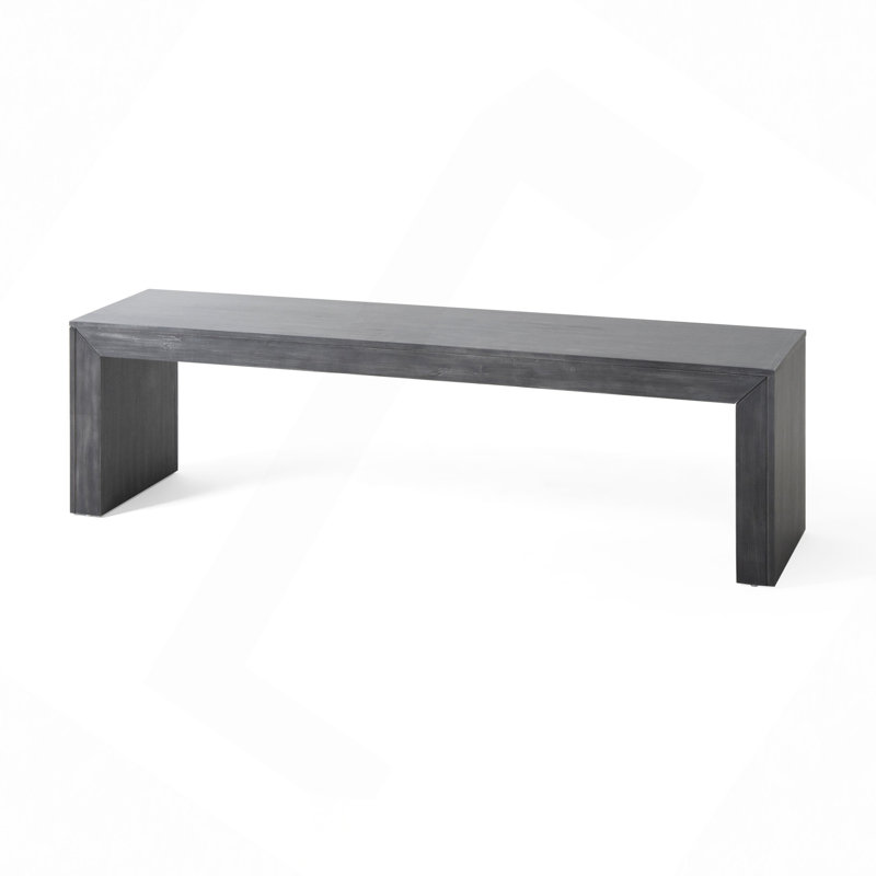 Rustic Style Dining Bench, Entryway Bench With Block Legs