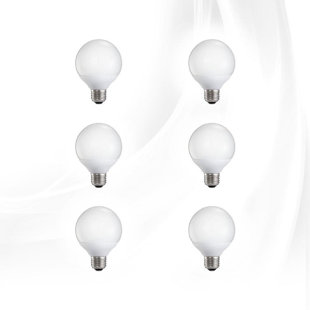 Frosted LED Globe Bulbs, Dimmable (Cool White, 6W)