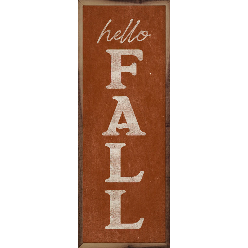 Hello Fall Orange, 12" H x 4" W