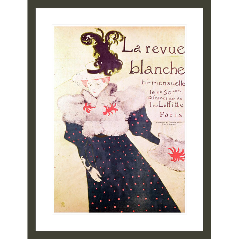 «La revue blanche» par Henri de Toulouse-Lautrec, impression giclée sur cadre, H 29,5 po x l 22,67 po