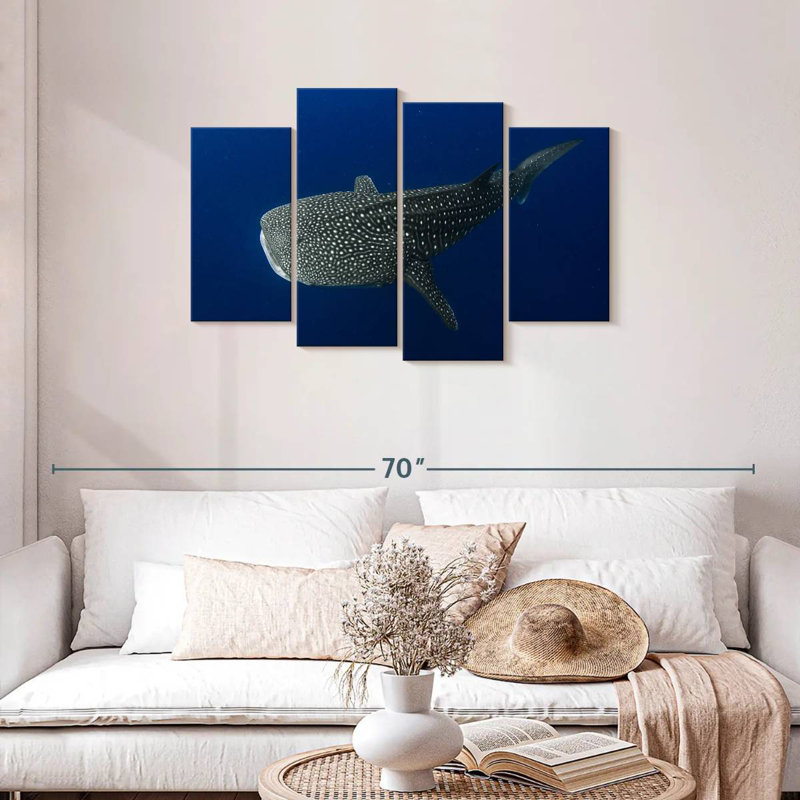 Brampt Whale Shark In Deep Blue Water, 27" H x 43" W