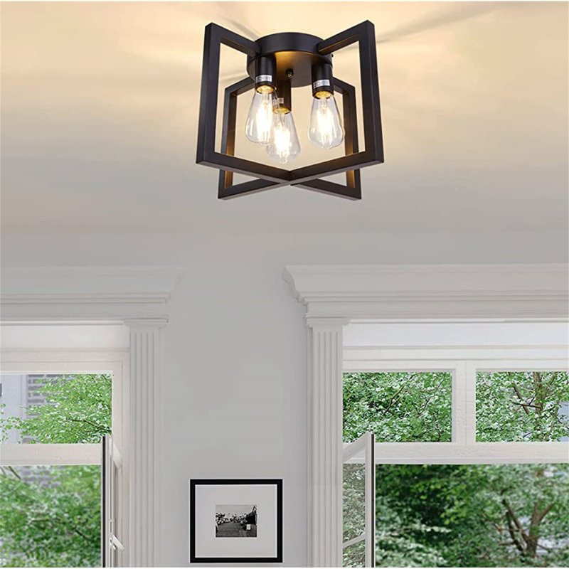 Plafonnier encastré 3 lumières 14,56 po 
