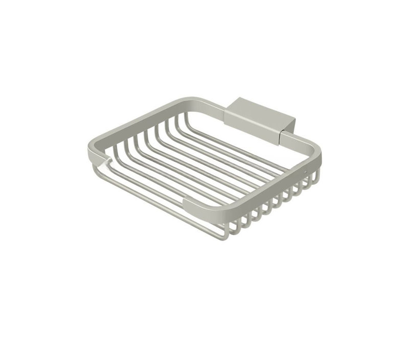 3F5BED002C7F4E5D804C17F614EDEDE9 Panier en métal, porte-savon rectangulaire en nickel brossé de 6 po, Nickel brossé