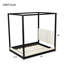 Lit plateforme à baldaquin en bois avec tête de lit tapissier-1873693256-1873693262