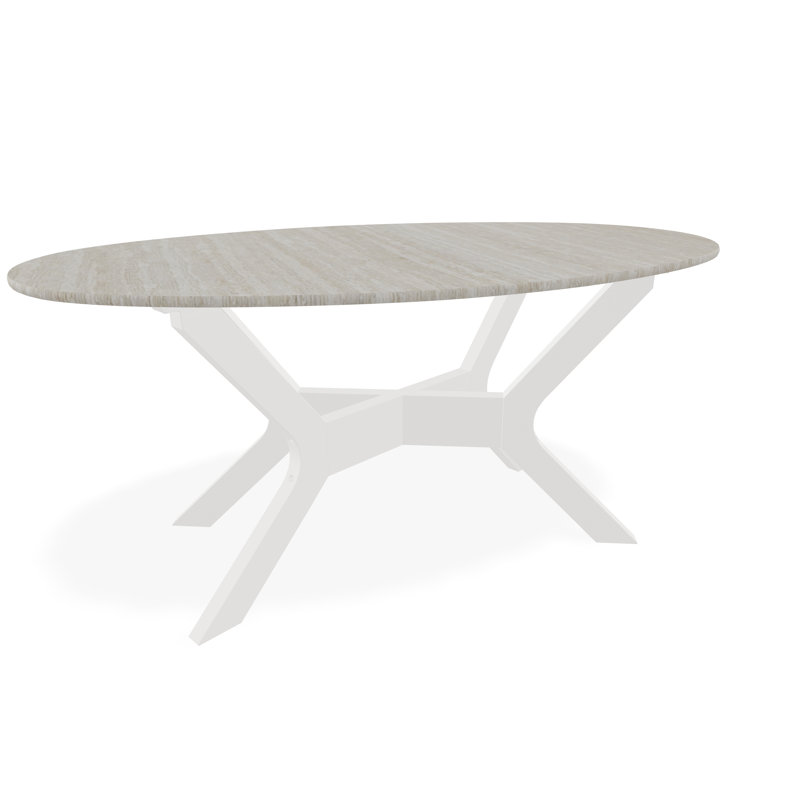 Table basse d'extérieur 24 po x 42 po, Blanc / neige, Polymère de qualité marine
