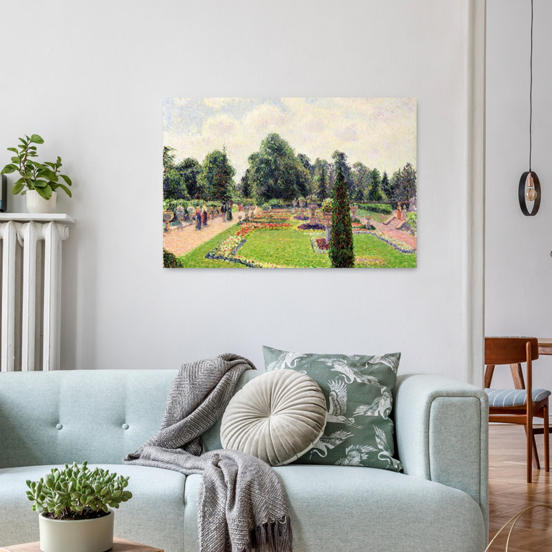 Kew Gardens - Path To The Great Glasshouse, 1892 Impressionist Abstract Contemporary Flower Wall Art Print