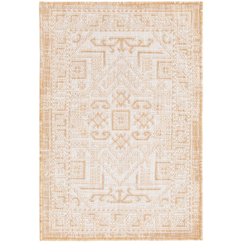 Tapis d'extérieur couleur ivoire Chand, Rectangle 2 pi 2 po x 3 pi