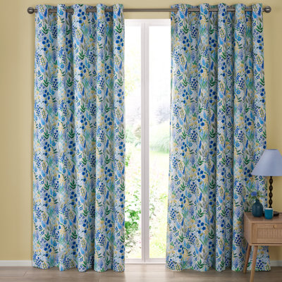 Tilly Floral Fully Reversible Eyelet Curtains