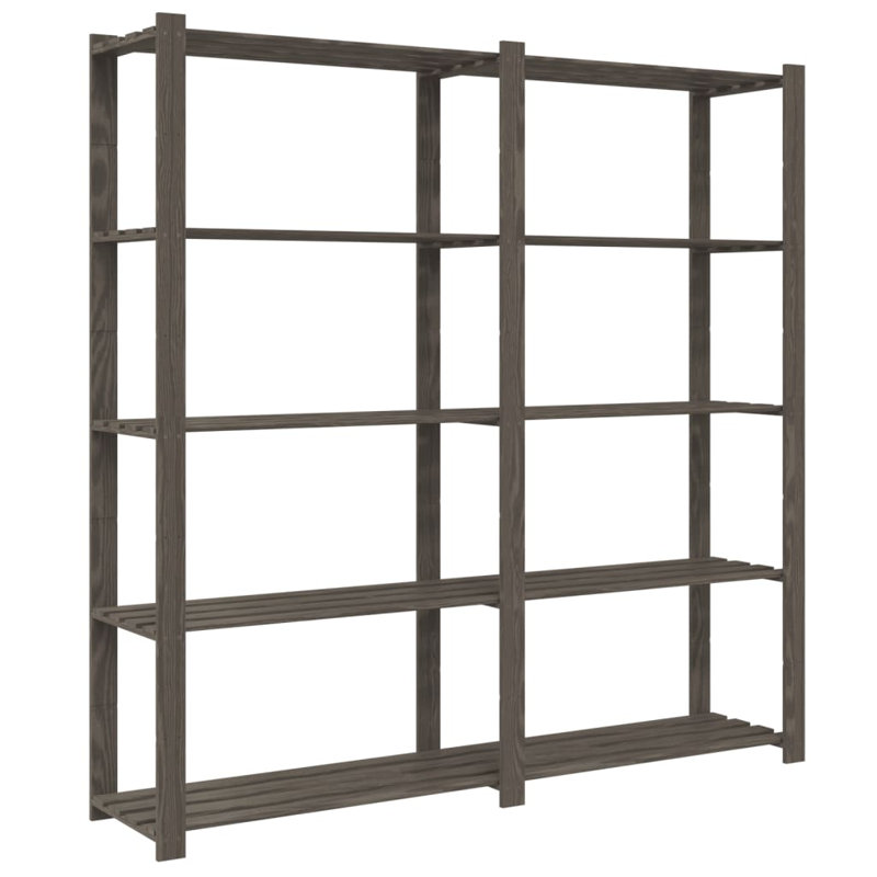 Barfleur Solid Wood Shelving Unit, Grey