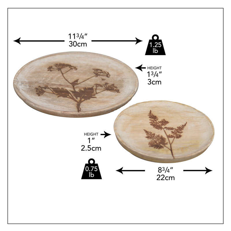 Ensemble de 2 assiettes fleurs de prairie sauvage