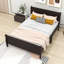 Lit plateforme en bois avec tête et pied de lit-1304196572-1304196547