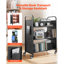 3-Tier Rolling Book Cart Single Sided L-Shaped Shelves Book Truck-125123258-125123256