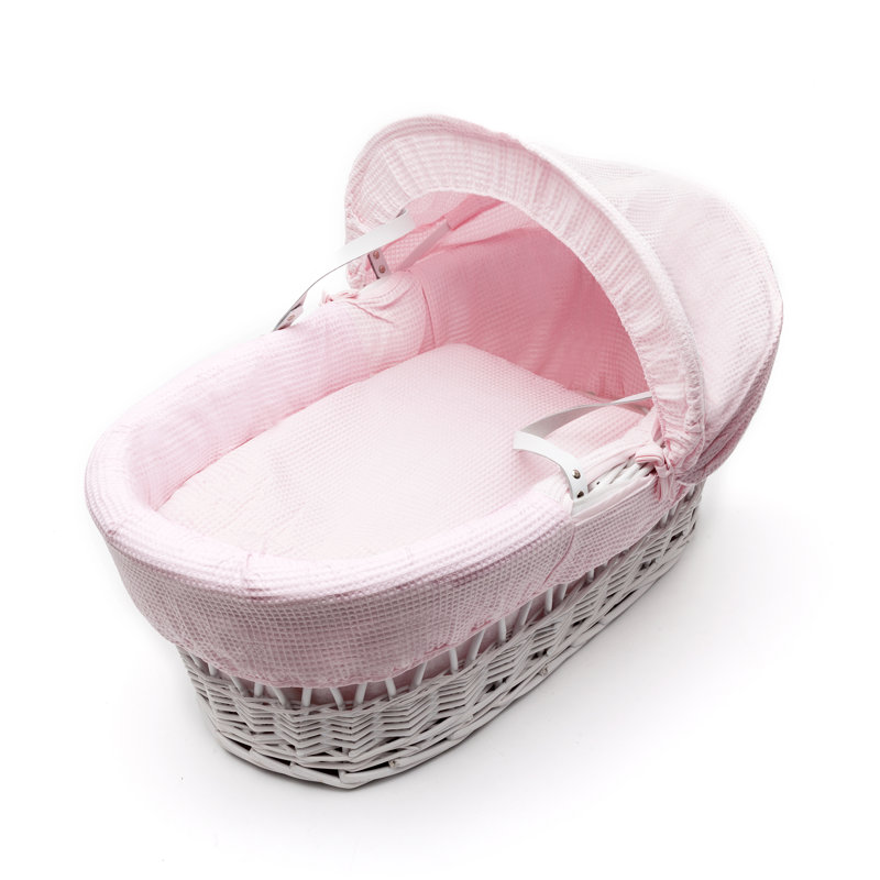 Moses Basket with Bedding with Mattress, Pink