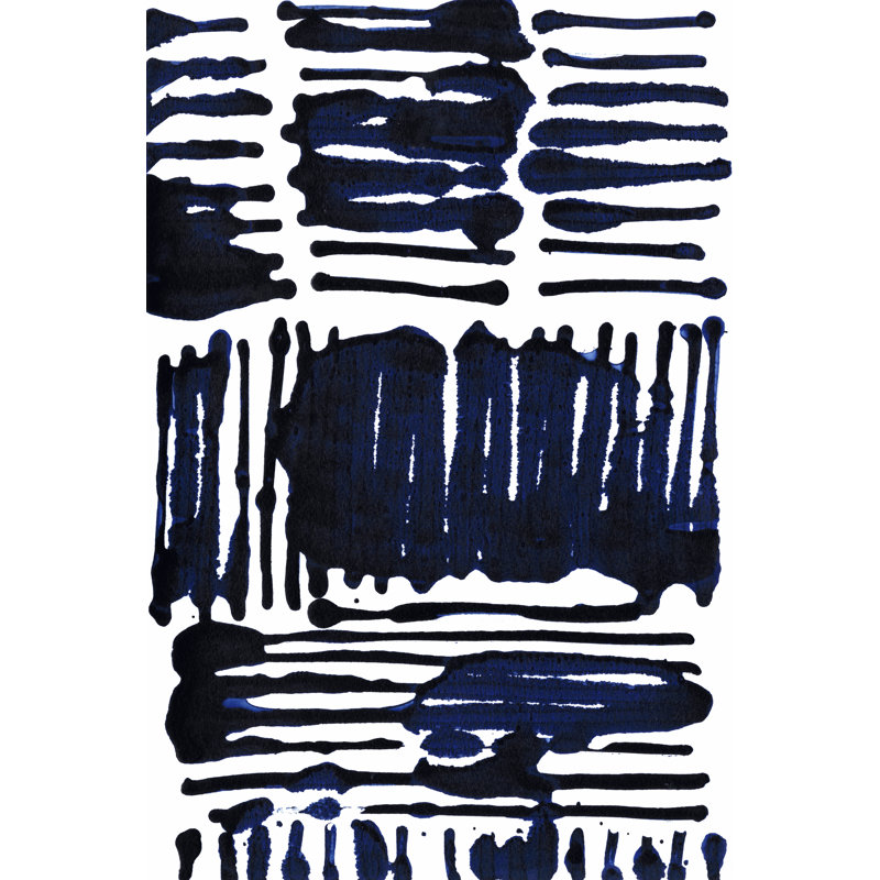 Indigo Stripes I by Jodi Fuchs - Wrapped Canvas Print, 46cm H x 30cm W x 3.8cm D
