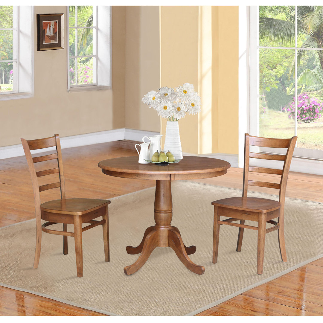 Bernuth 2 - Person Solid Wood Dining Set Gracie Oaks 