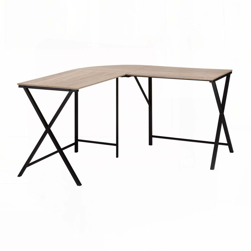Bureau d'ordinateur en L Home Office, Taupe