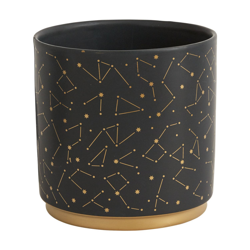 Pot à fleur en céramique Bansari, H 6,5 po x l 6,5 po x P 6,5 po