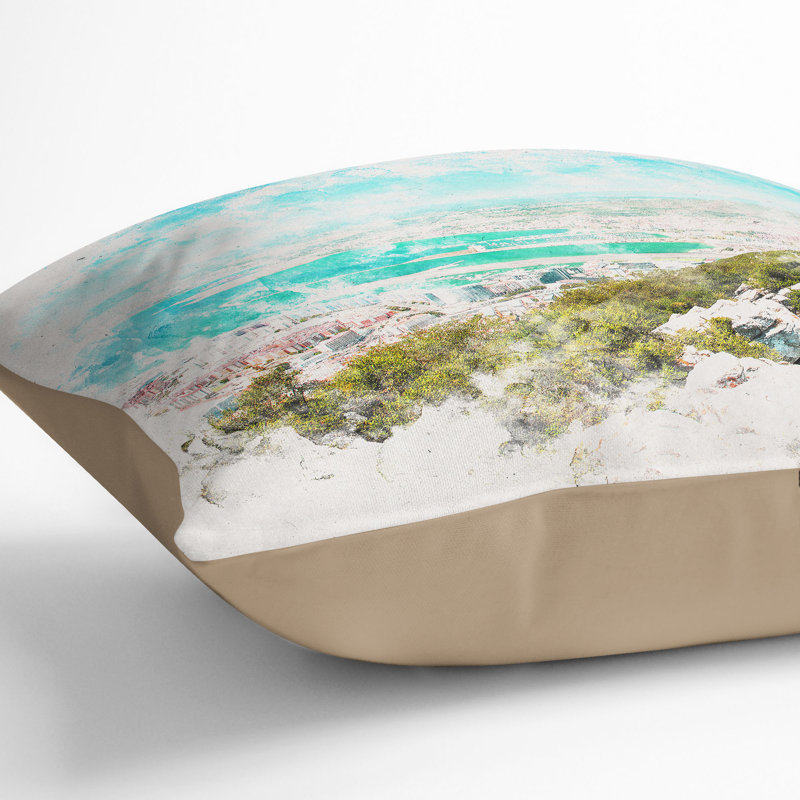 Square Cushion, Stone, 40cm H x 40cm W x 15cm D