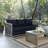 Andrei Outdoor Patio Wicker Rattan Sofa In Gray Navy