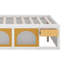 Lit plateforme en bois avec bibliothèque, vitrine et tiroir de rangement, lit de rangement multifonctionnel-906782774-906782776