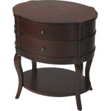 Jarvis Oval 2-Drawer Side Table