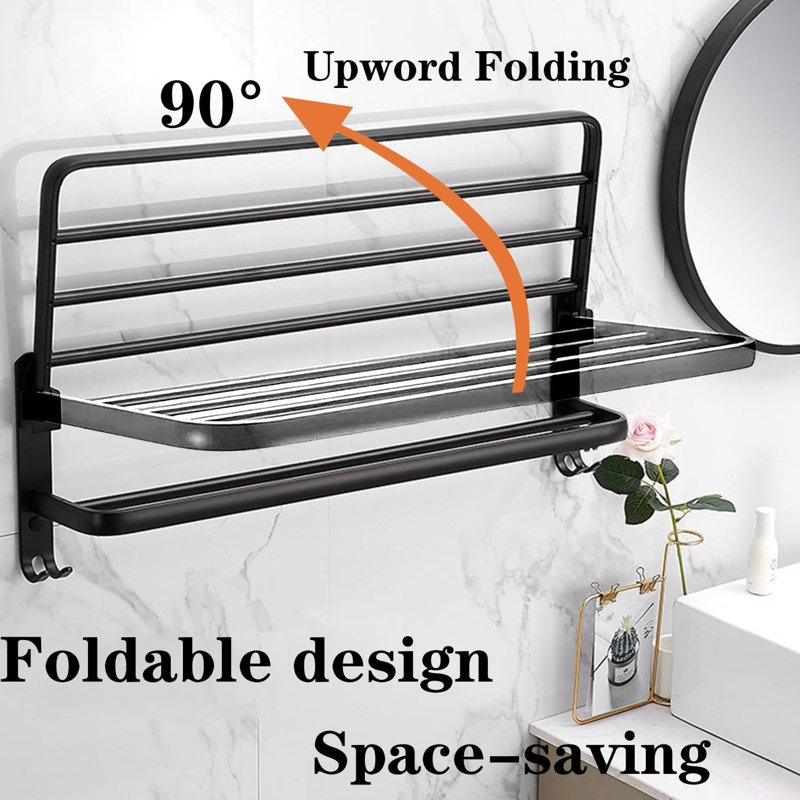 2 Wall Towel Rack, 6.5" H x 24" W x 8.3" D