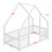 Cozy Cottage-Inspired Low Loft Bed With Full-Perimeter Wooden Fence-2057632639