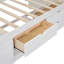 Lit de jour simple blanc avec choix de rangement pratiques - Tiroirs et tablettes-144102470-144102471