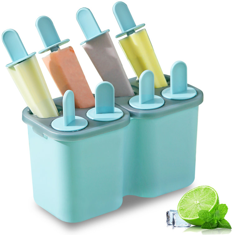ASA Popsicles Molds, 8 Piece Ice Pop Mold, Reusable Easy Release Ice Cream Mold for Kids, Many Shapes Homemade Popsicle Molds, DIY Popsicle Maker, BPA Fre