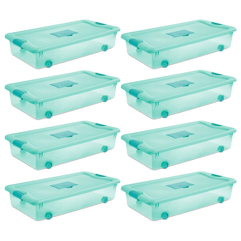 Ensemble de rangement en plastique sous le lit