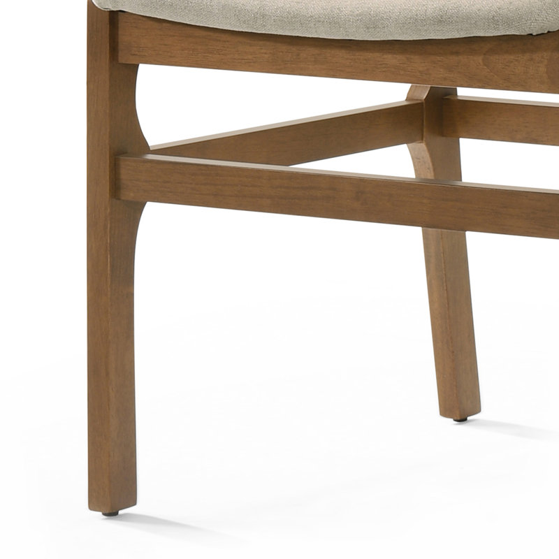Chaises d'appoint Alagie, Blé, Noyer, Ensemble de 4