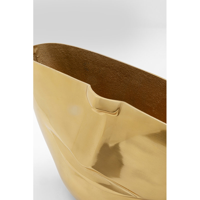 Handmade Aluminum Jar, Gold, 46cm H x 29cm W x 16cm D